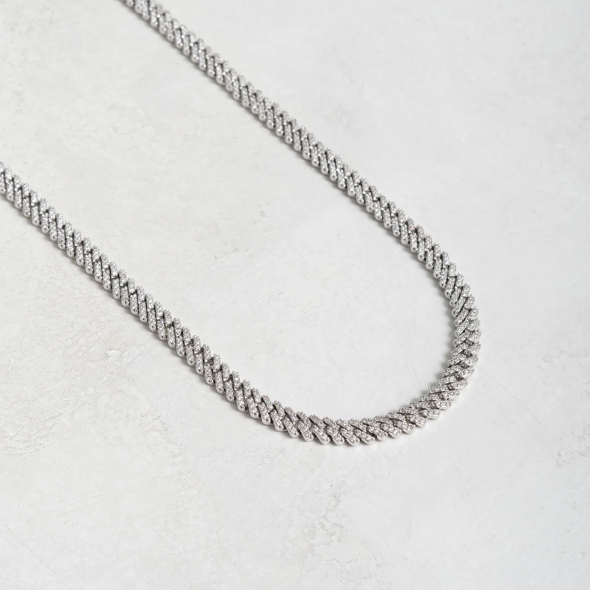 5mm Diamond Prong Cuban Chain