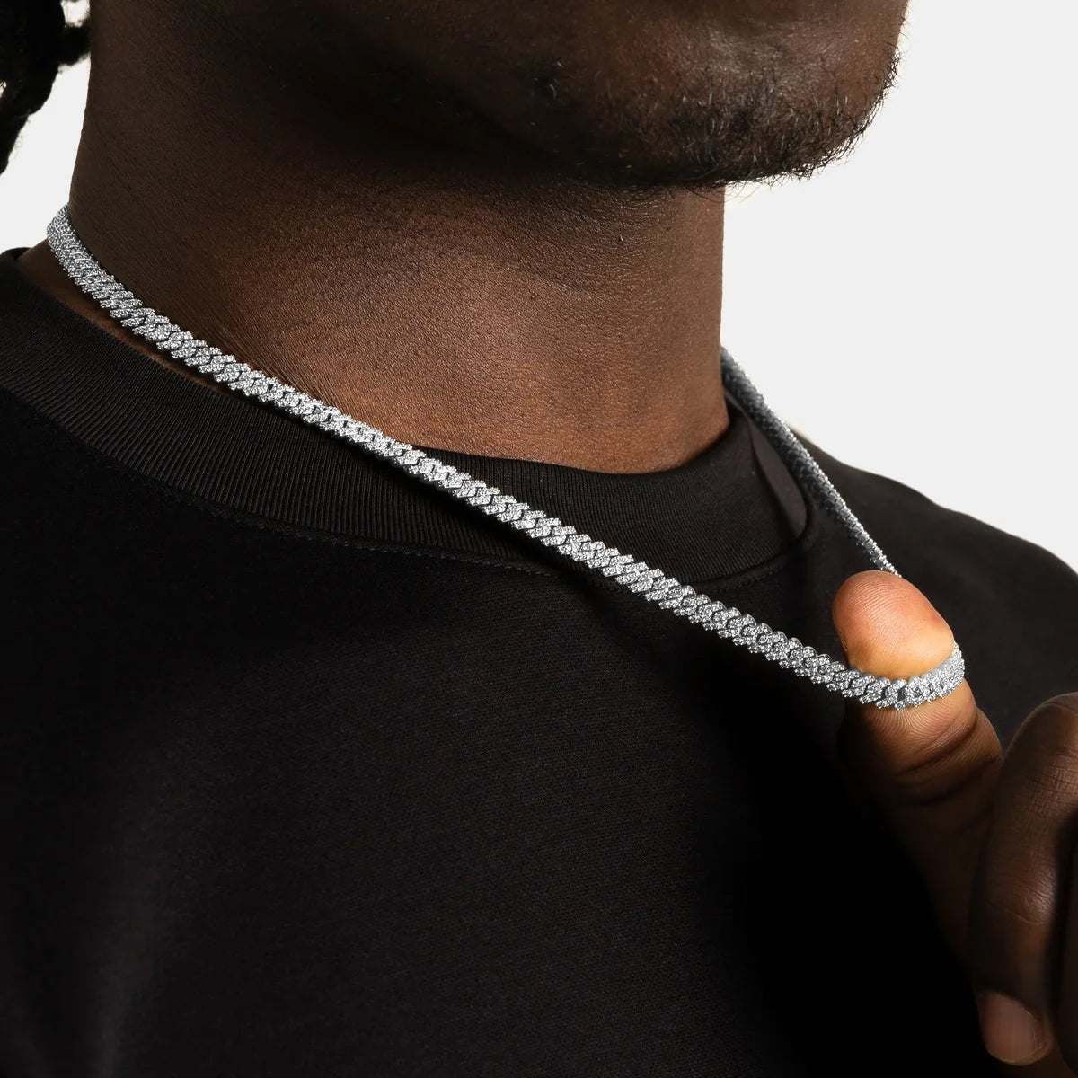 5mm Diamond Prong Cuban Chain