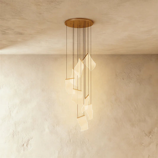 Sheets Chandelier (Round Ceiling Mount)